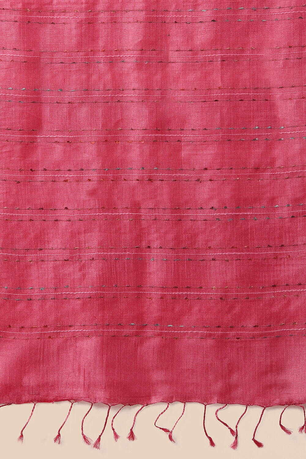 Pink Pure Tussar Woven Saree image number null
