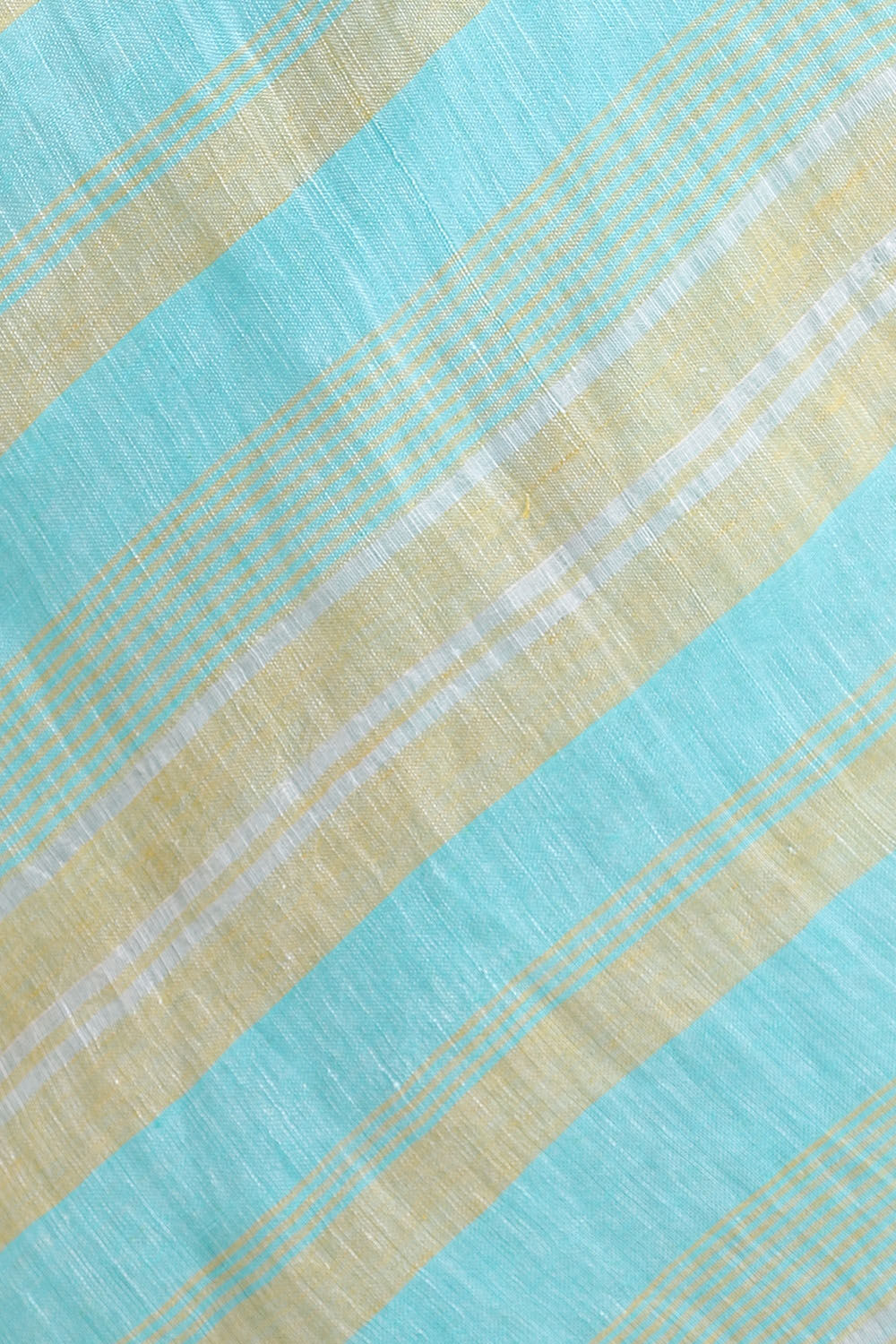 Light Blue Pure Linen Bengal Saree image number null