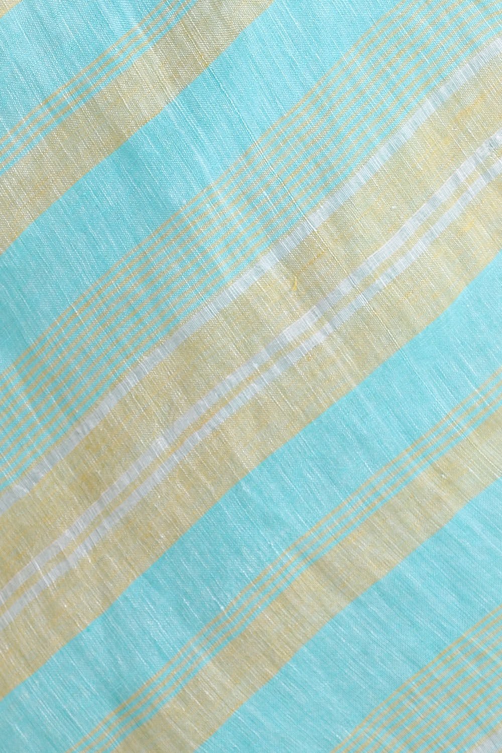 Light Blue Pure Linen Bengal Saree image number null