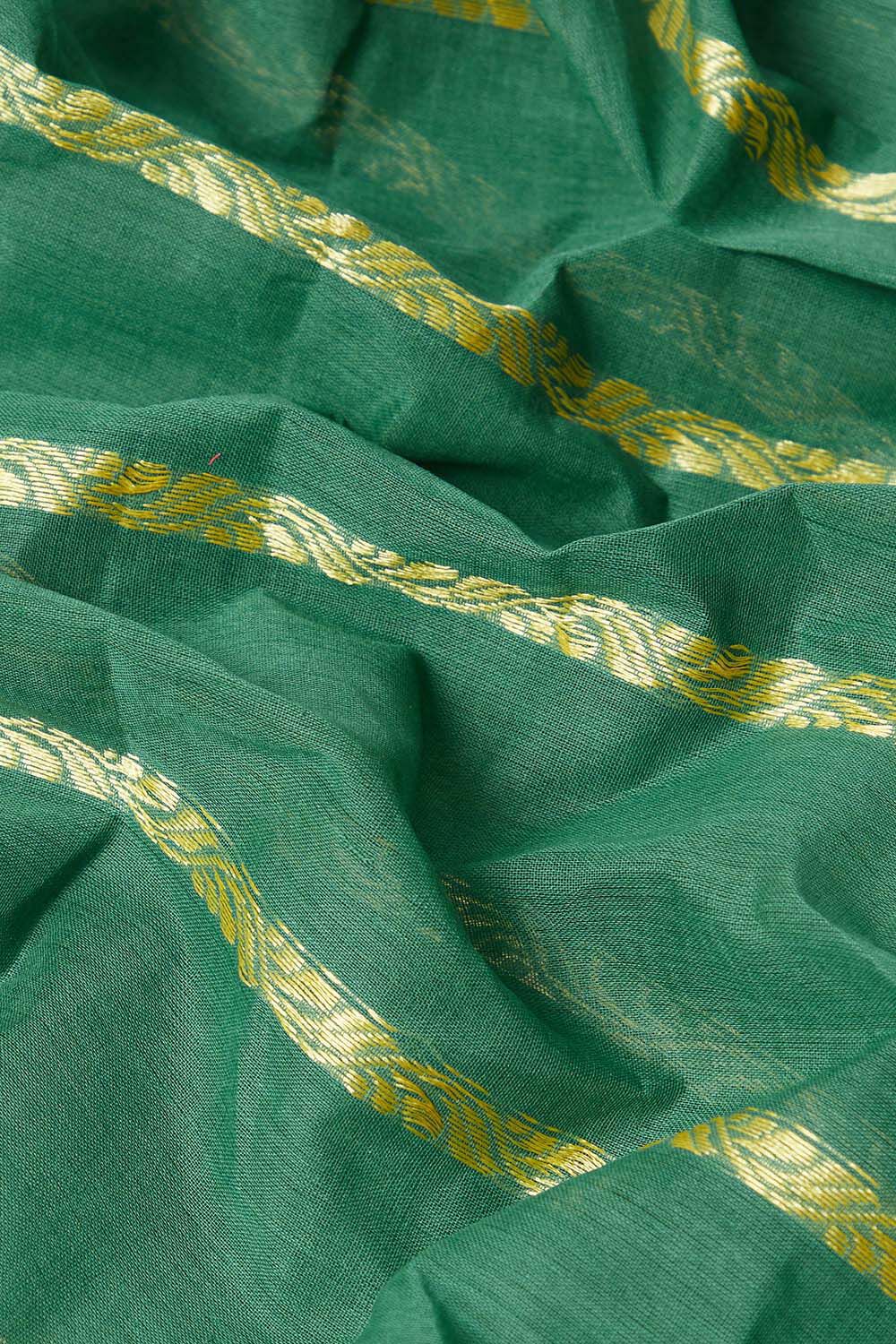 Green Pure Cotton Bengal Saree image number null