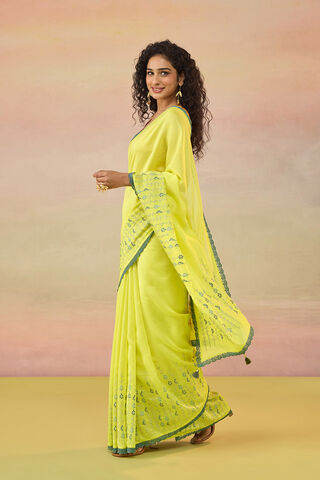 Light Yellow Bengal Pure Silk Cotton Embroidered Saree thumbnail image number null