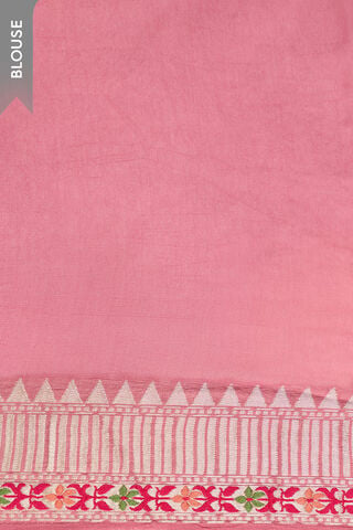 Pink Woven Viscose Georgette Saree thumbnail image number null