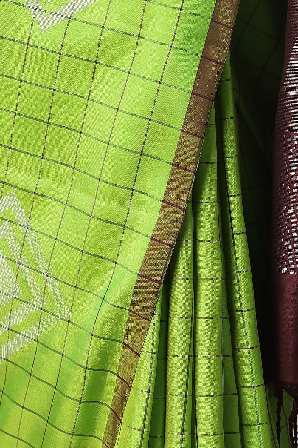 Light Green Pure Silk South Saree image number null