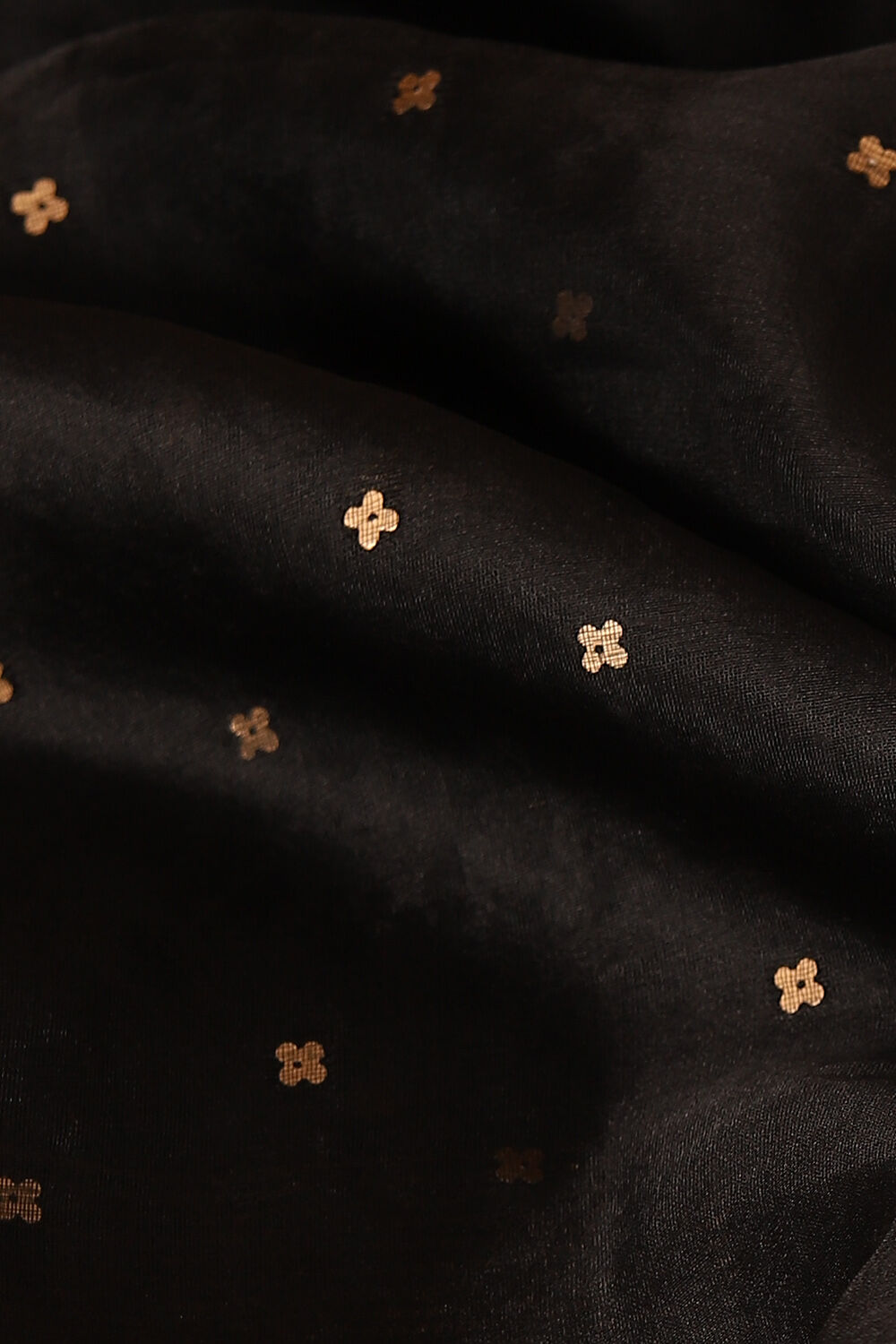 Black Pure Silk Bengal Saree image number null