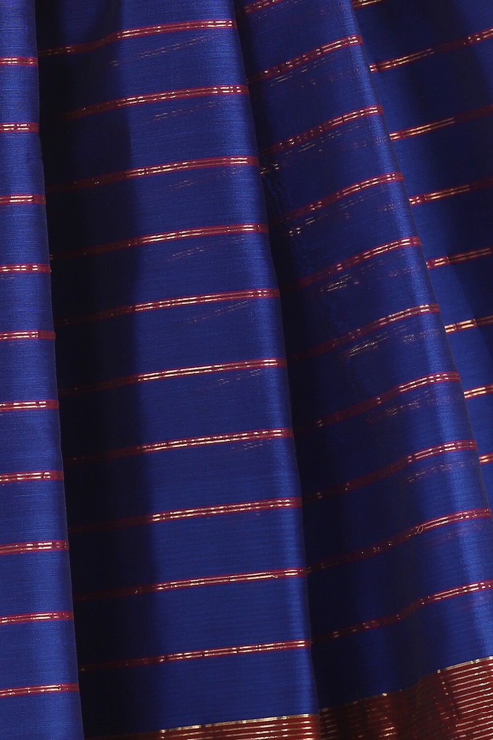 Dark Blue Pure Silk Cotton Maheshwari Saree image number null
