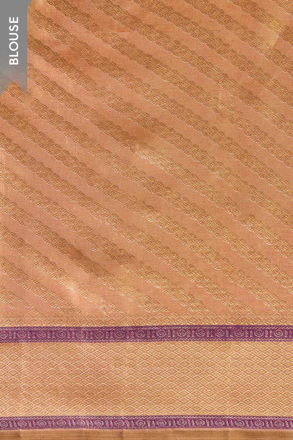 Light Pink Pure Silk Tissue Woven Kanjivaram Saree image number null