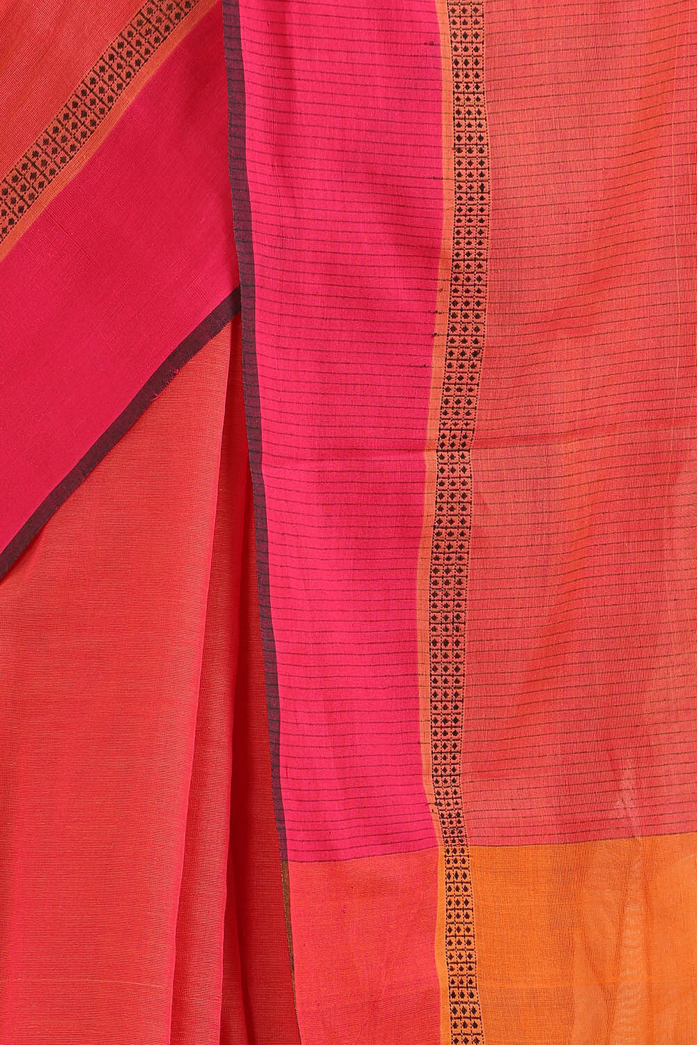 Pink Pure Cotton South Saree image number null