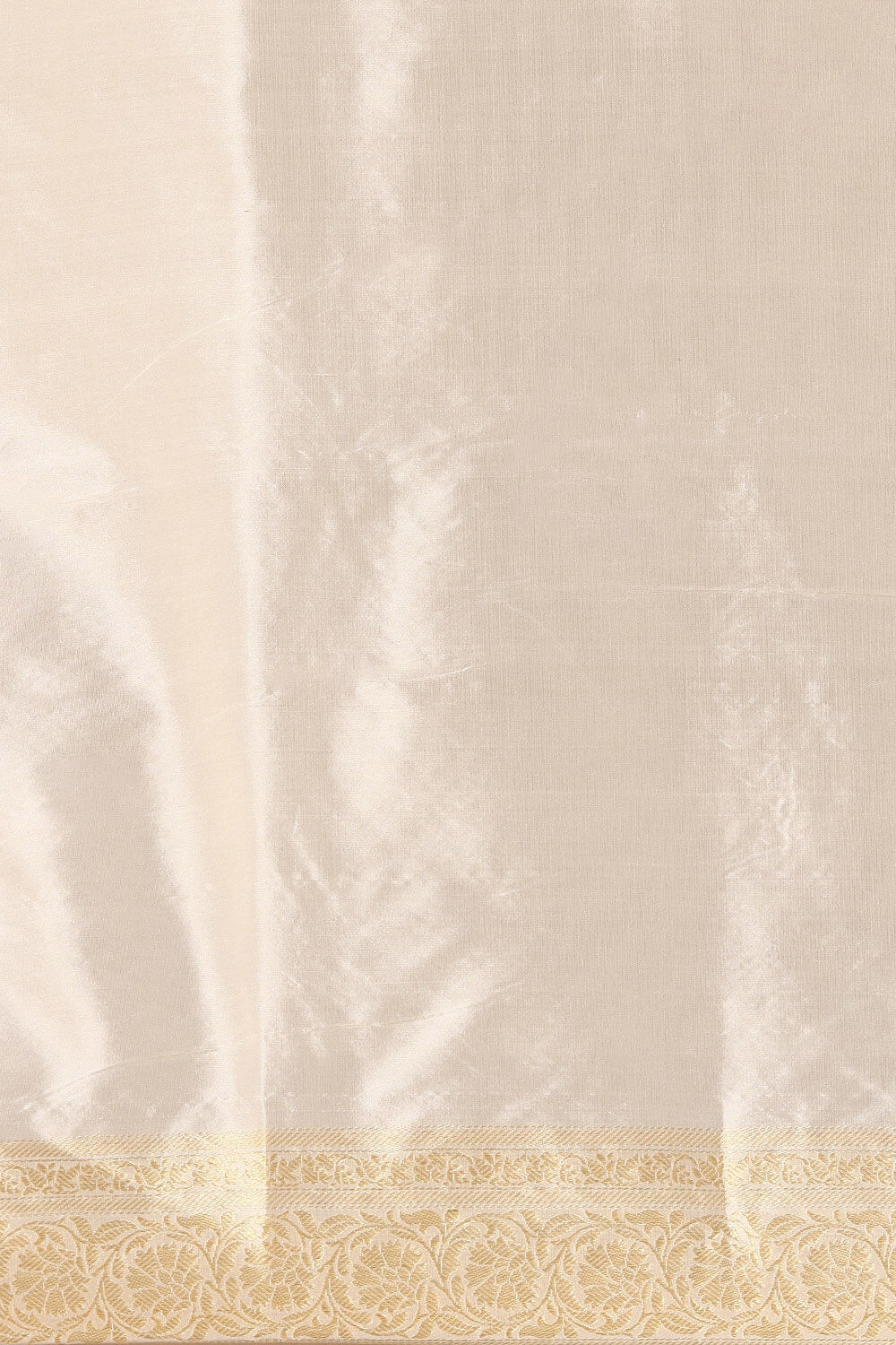Off White Pure Silk Banarasi Saree image number null