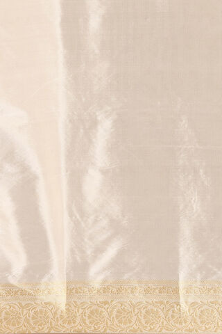 Off White Pure Silk Banarasi Saree thumbnail image number null