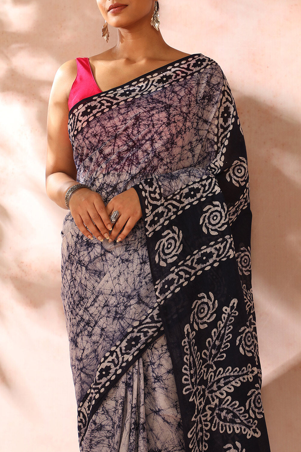 White Ujjain Pure Cotton Printed Saree image number null