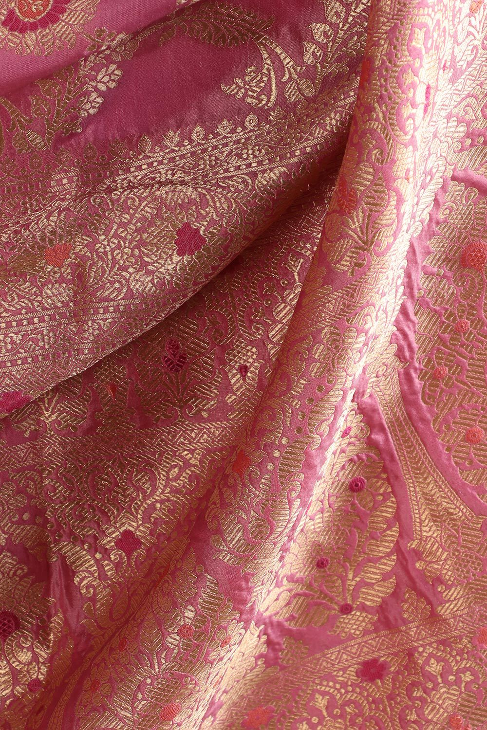 Violet Pure Silk Woven Banarasi Saree image number null