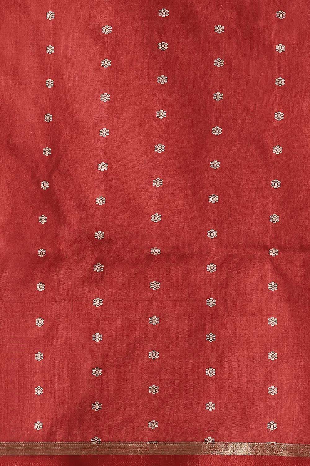 Red Pure Silk Banarasi Brocade Saree image number null