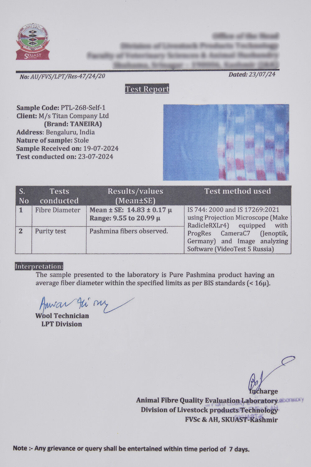 Blue Kashmiri Ikat Pashmina Stole image number null