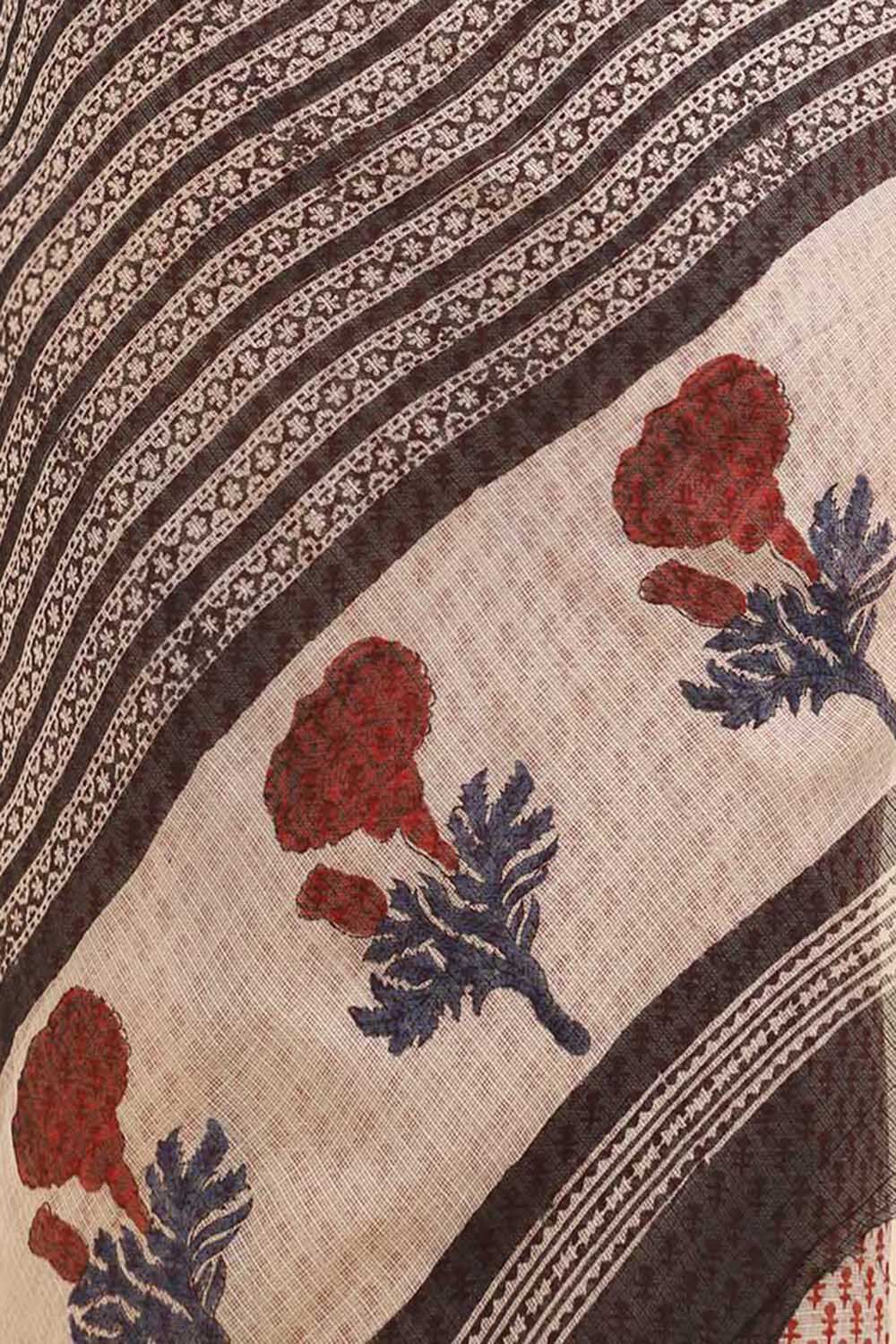 Off Pure White Kota Bagru Printed image number null