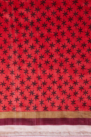Multicoloured Hand Painted Silk Saree thumbnail image number null