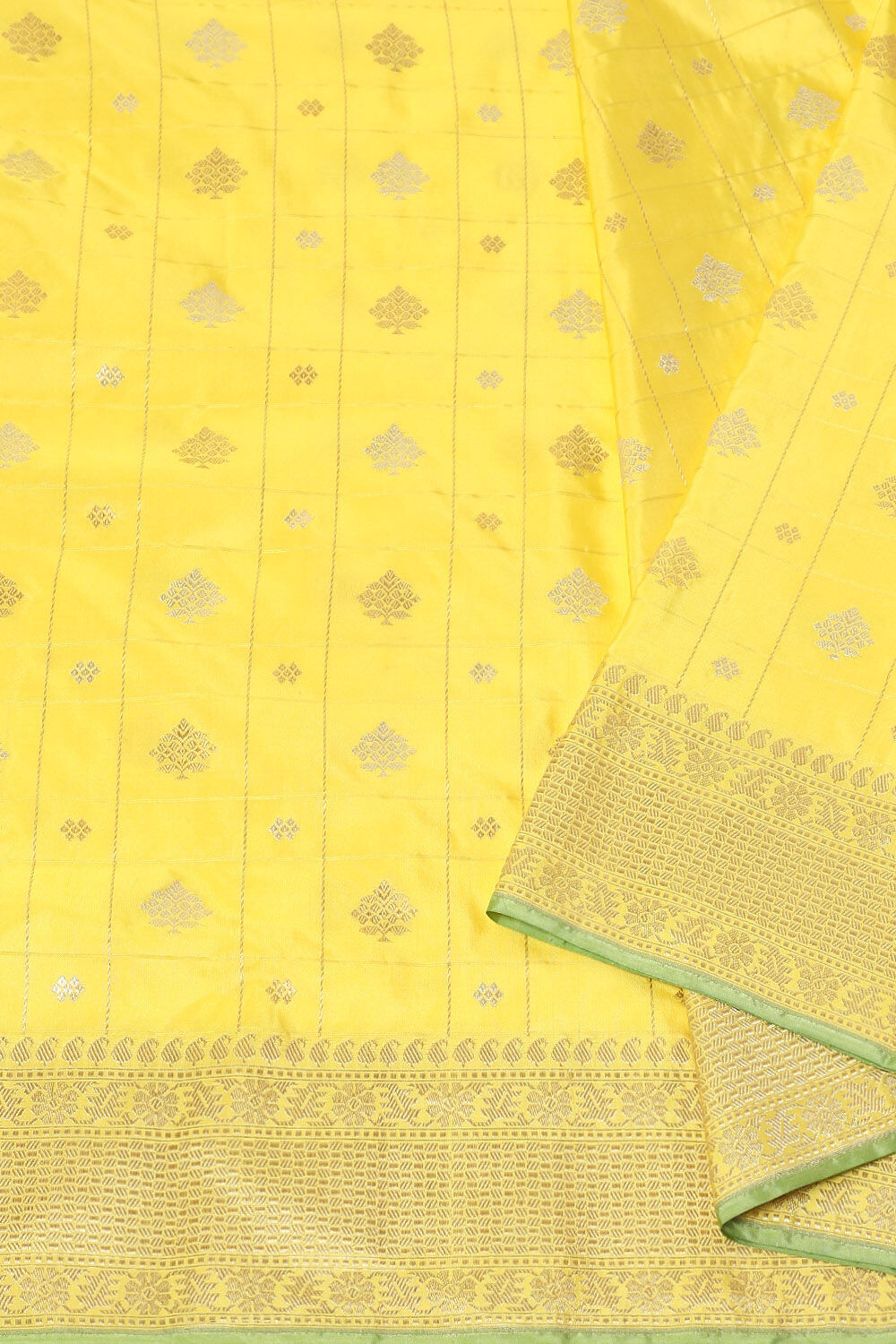 Light Yellow Pure Silk Banarasi Saree image number null