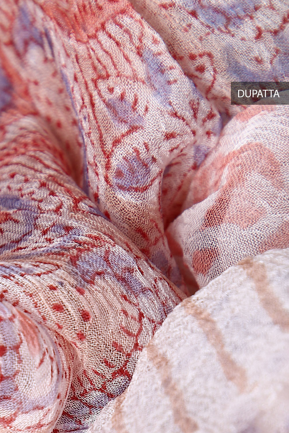 Light Pink Block Printed Cotton Suit image number null