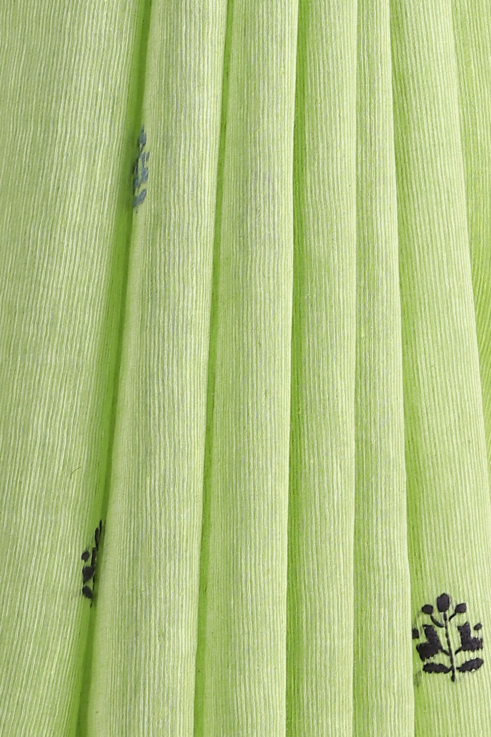 Green Embroidered Pure Silk Linen Saree image number null