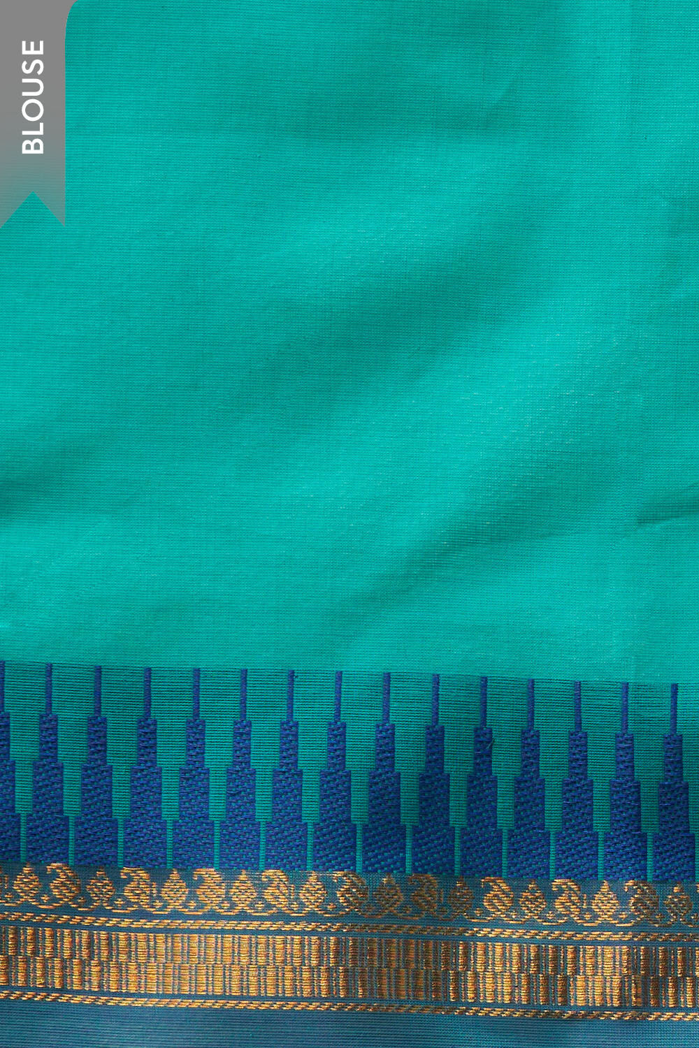 Blue Woven Pure South Cotton Saree image number null