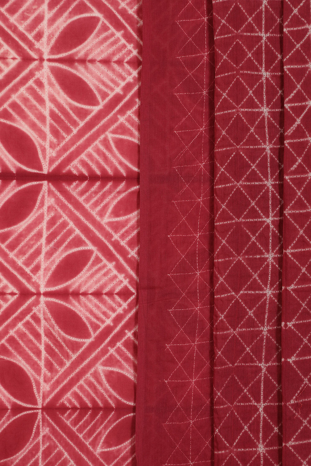 Pink Pure Cotton Tie and Dye Shibori Unstitched Suit Set image number null
