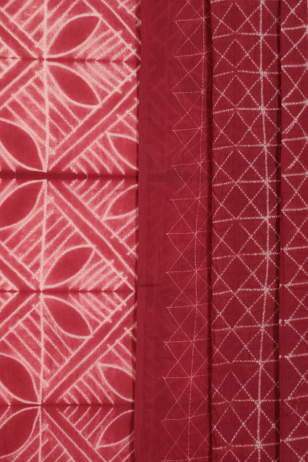 Pink Pure Cotton Tie and Dye Shibori Unstitched Suit Set image number null