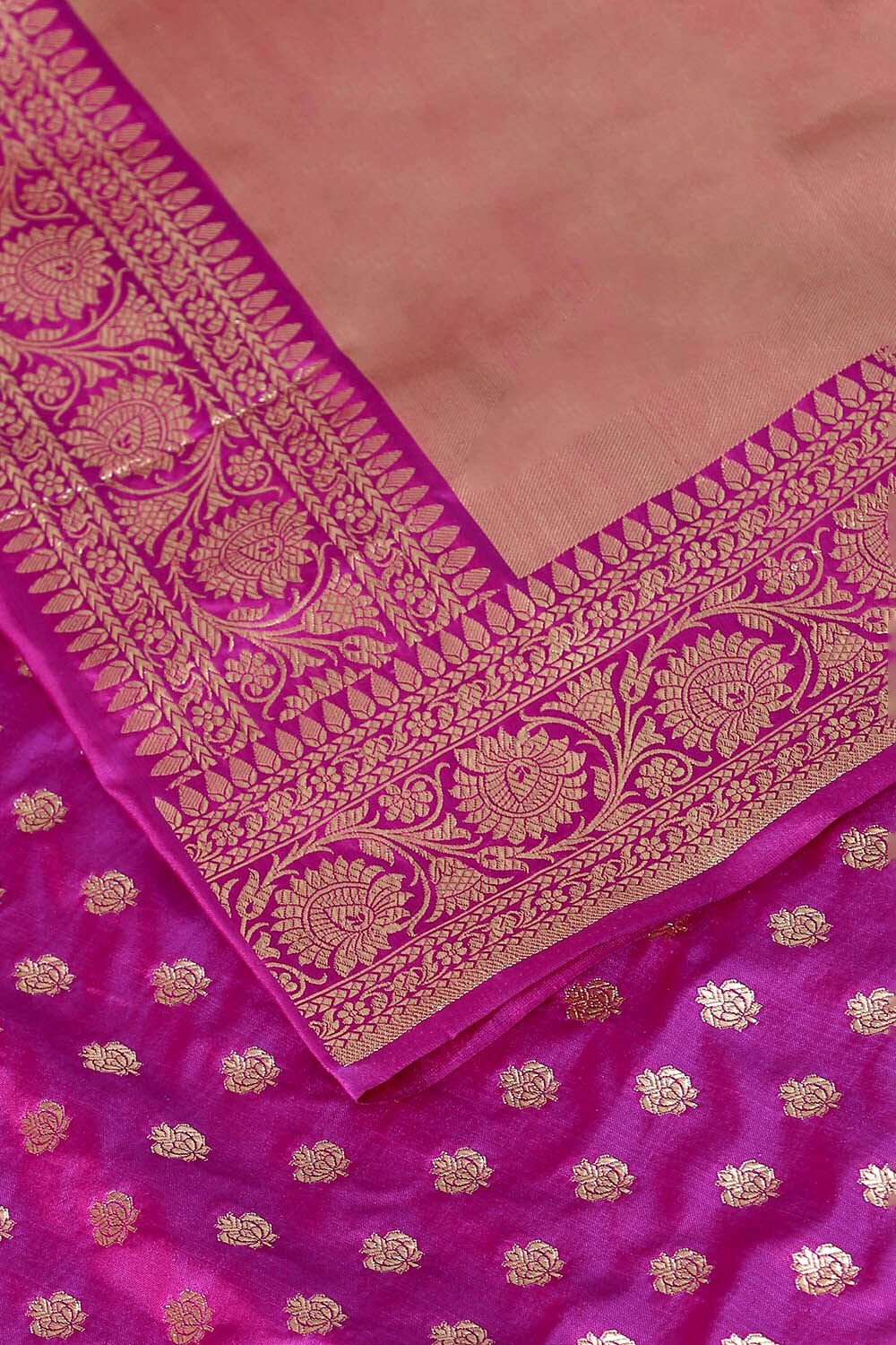 Purple Pure Silk Banarasi Saree image number null