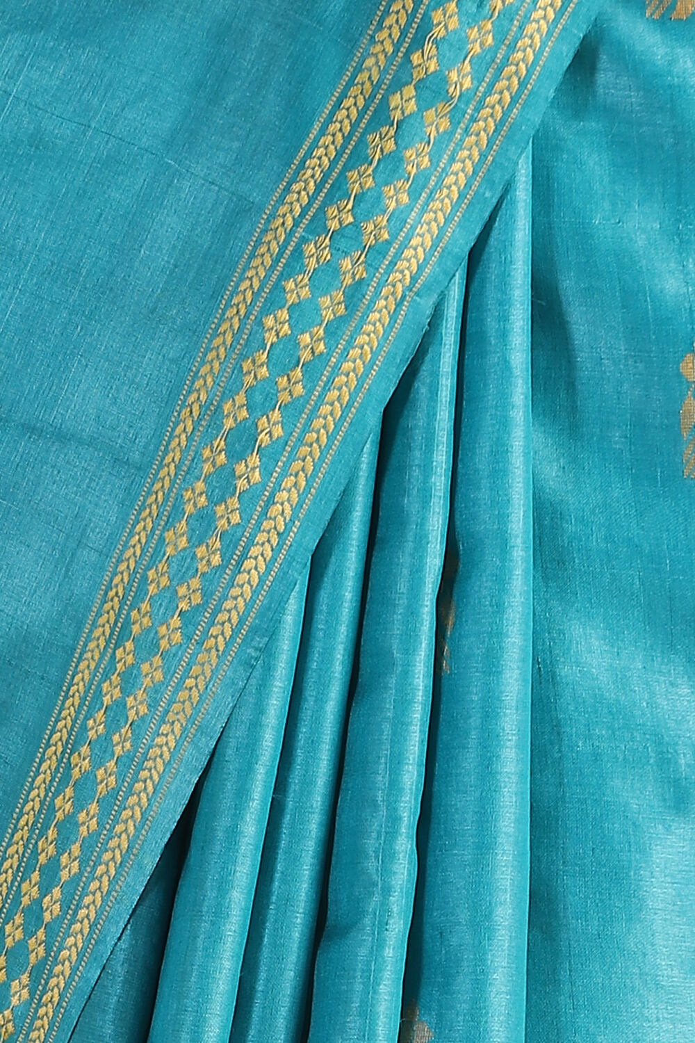 Light Blue Handwoven Pure Tussar Silk Saree image number null