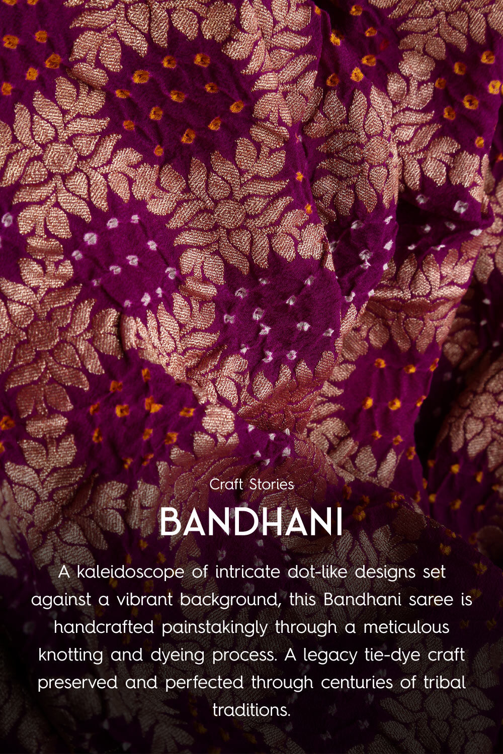 Light Pink Pure Silk Bandhani Saree image number null