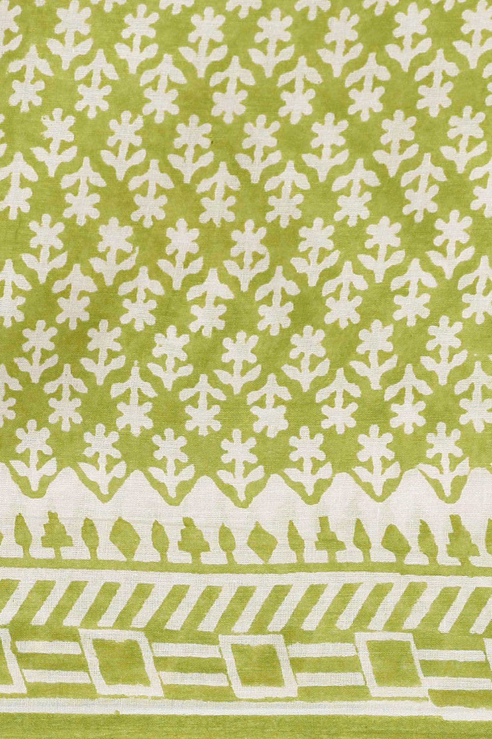 Light Green Pure Cotton Sanganeri Printed Saree image number null