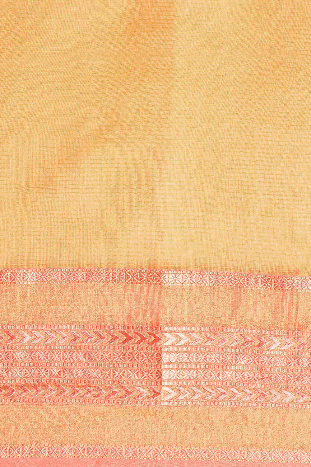 Yellow Pure Silk Cotton Maheswari Saree image number null