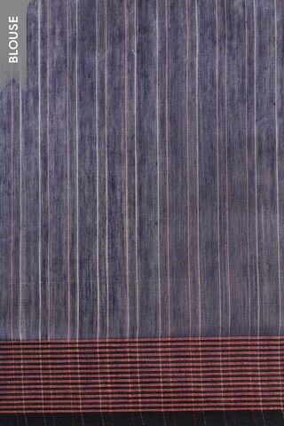 Dark Blue Jamdani Pure Silk Cotton Bengal Saree thumbnail image number null