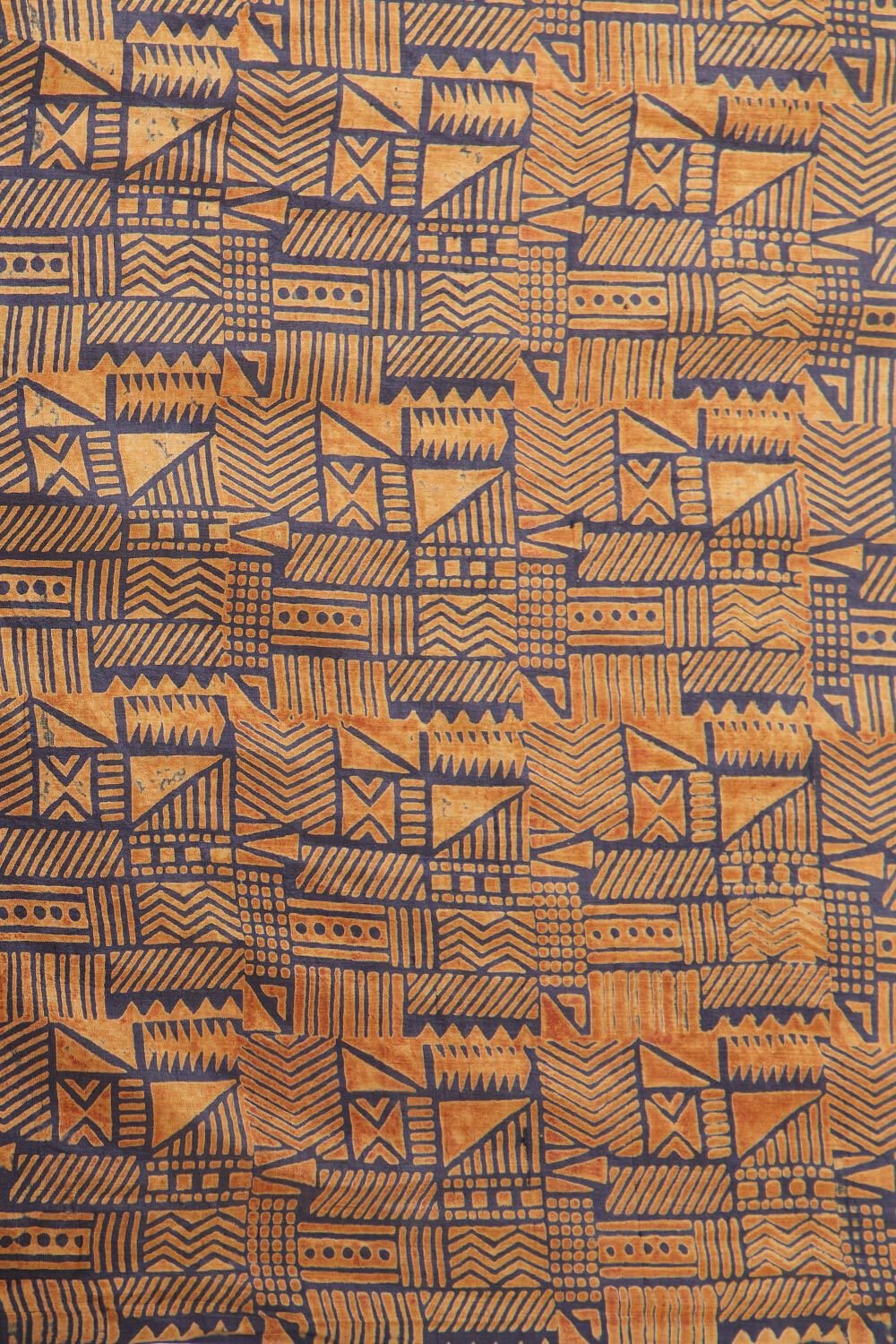 Dark Blue Hand Painted Silk Saree image number null