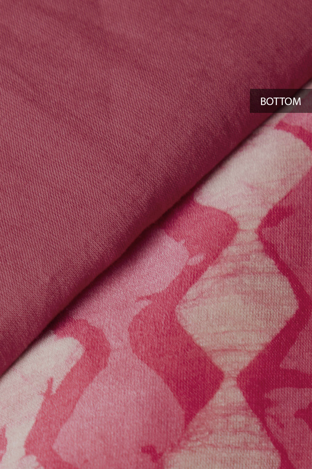 Pink Silk Cotton Block Printed Unstitched Suit Set image number null
