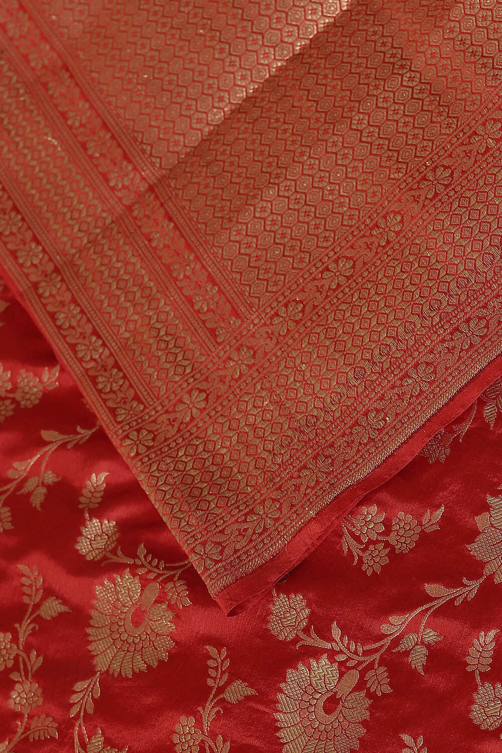 Red Pure Silk Banarasi Saree image number null