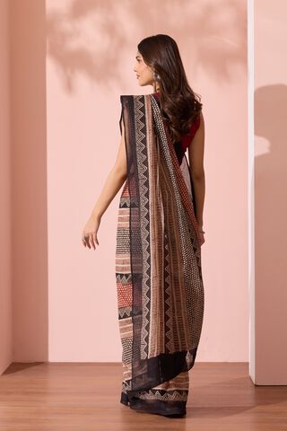 Red Bagru Block Printed Pure Cotton Kota Saree thumbnail image number null