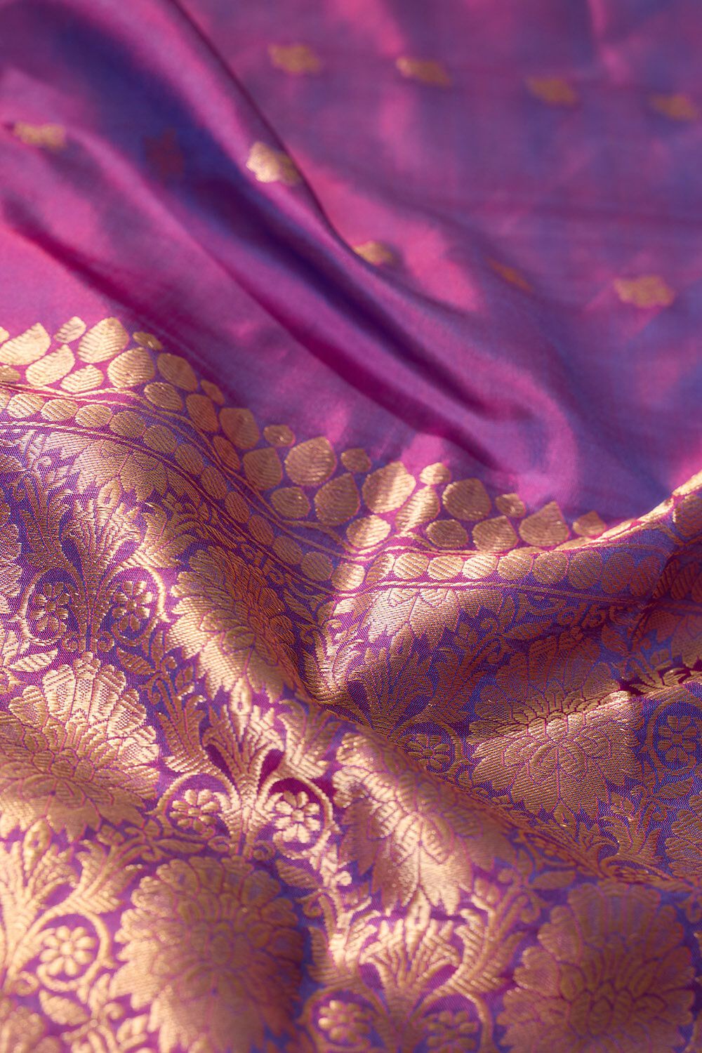 Purple Silk Viscose Cutwork Banarasi Inspired Design Saree image number null