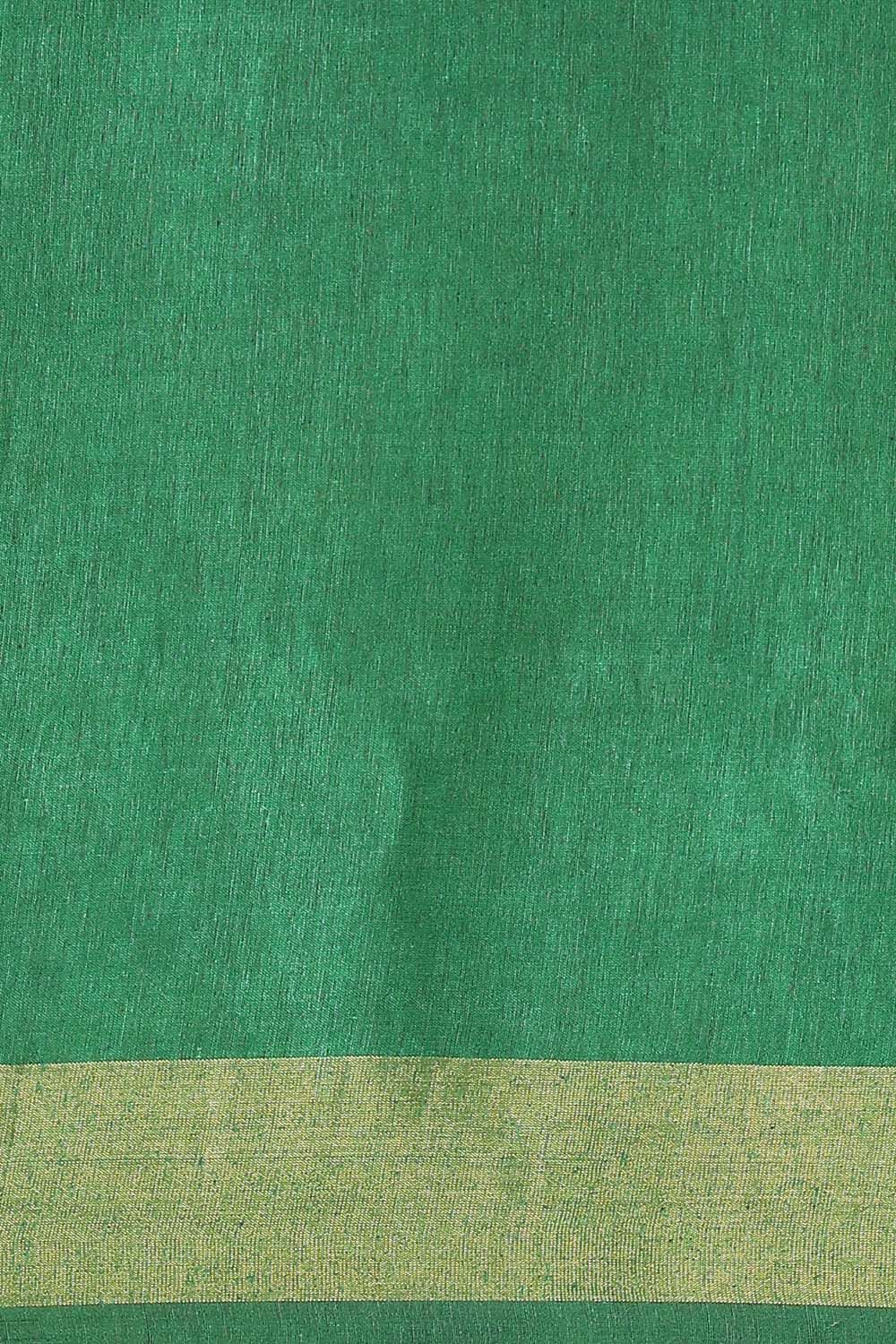 Dark Green Pure Silk Tussar Bhagalpuri Saree image number null