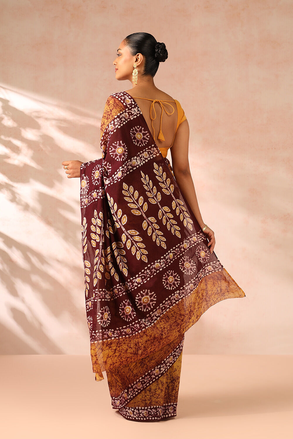 Yellow Ujjain Pure Cotton Printed Saree image number null