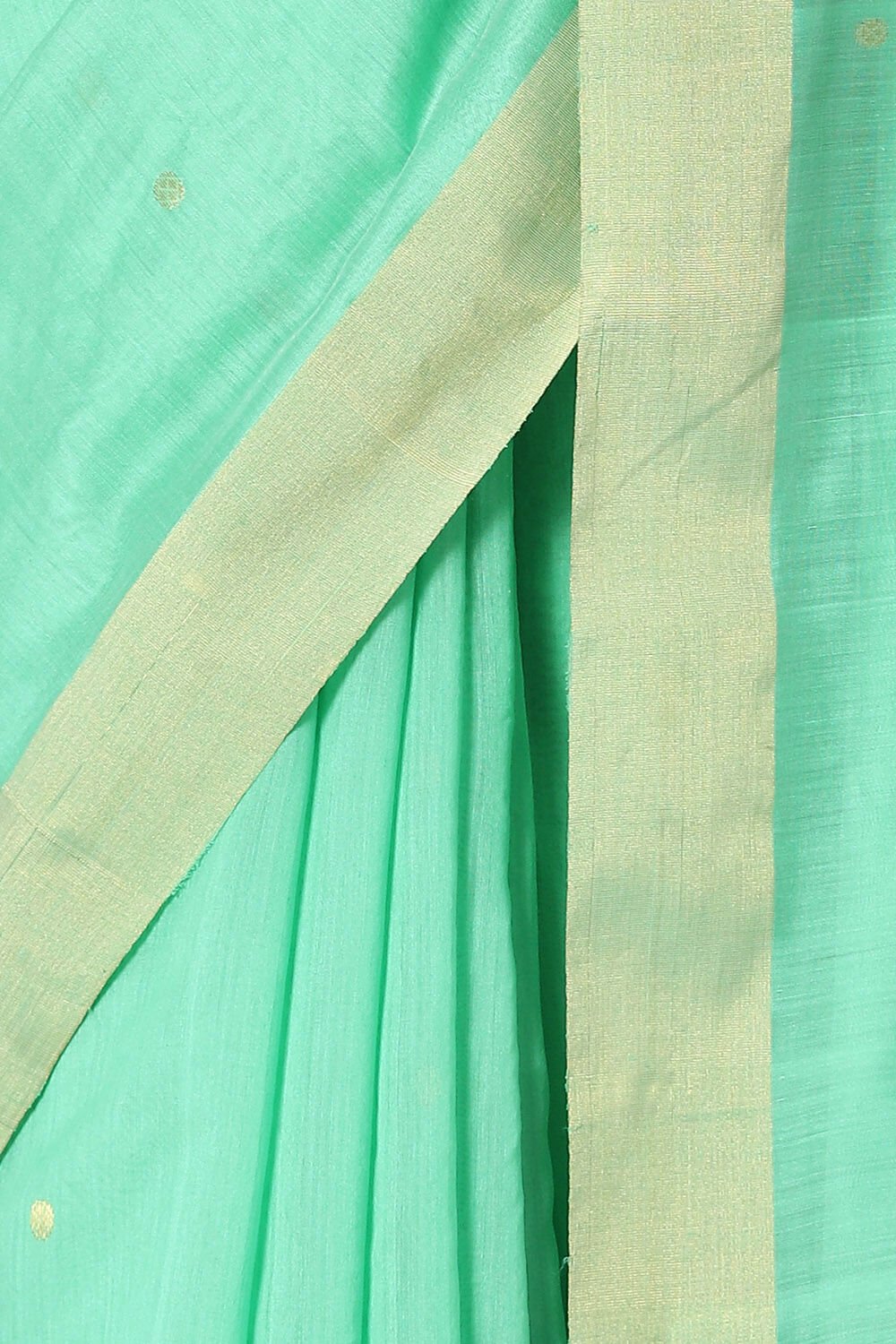 Light Green Pure Silk Cotton Chanderi Saree image number null