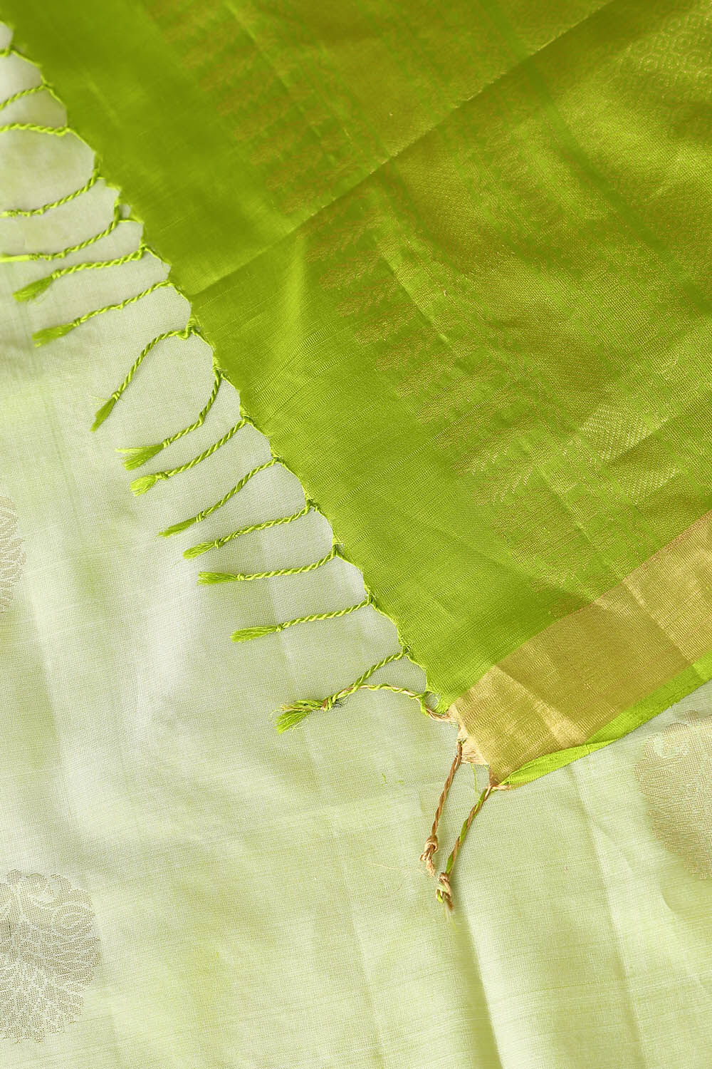 Light Green Pure Silk South Saree image number null