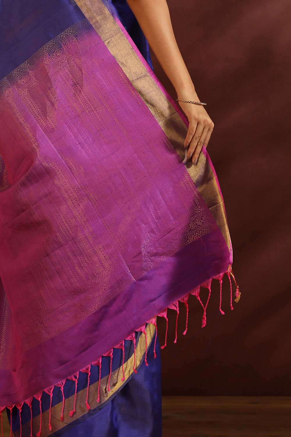 Blue South Pure Silk Woven Saree image number null