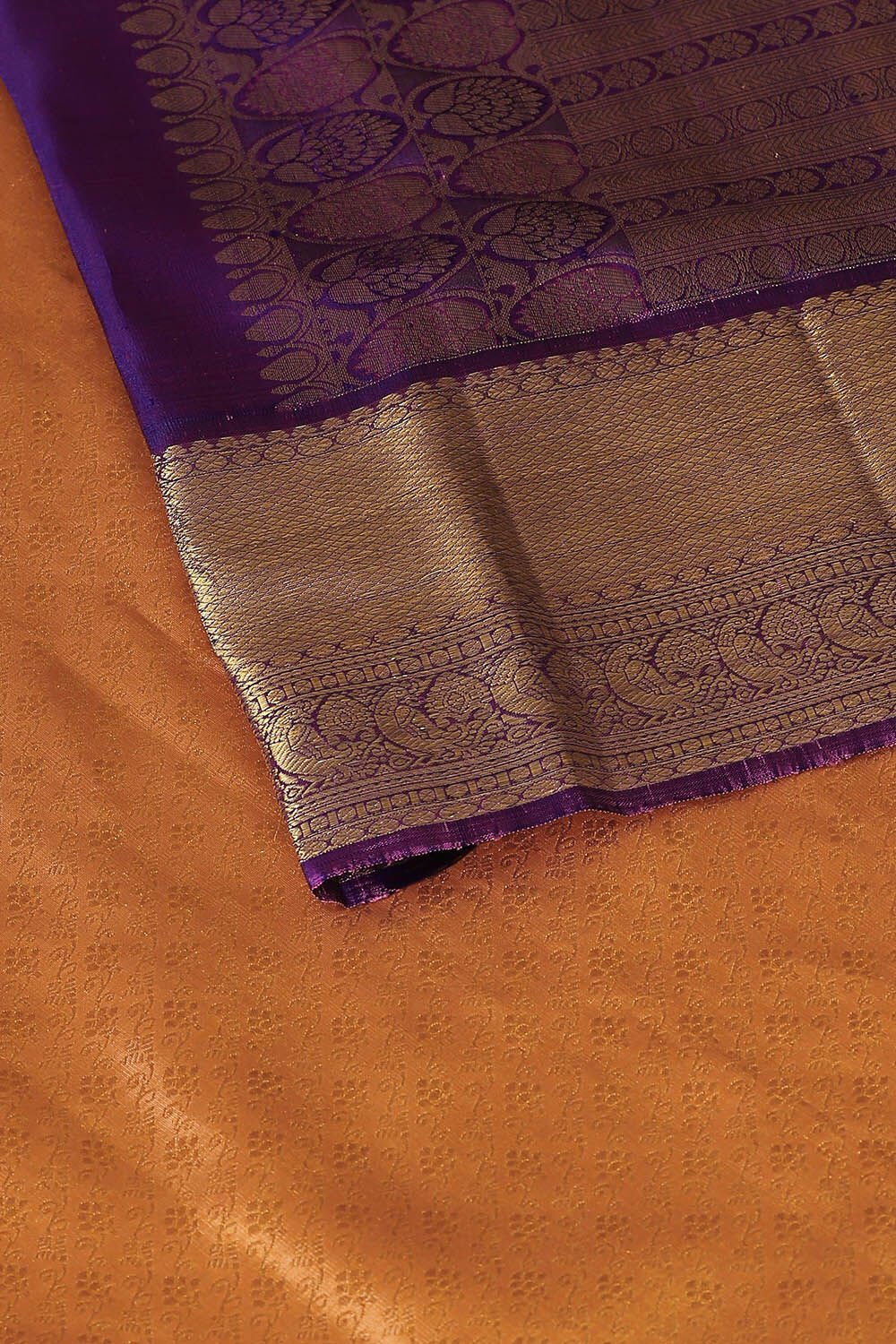 Orange Pure Silk Kanjivaram Saree image number null