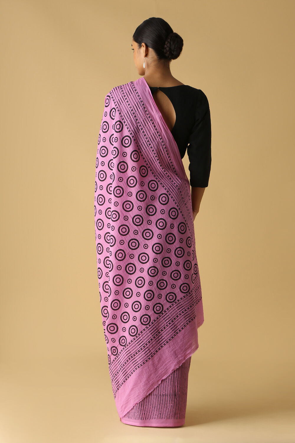 Light Pink Cotton Printed Saree image number null
