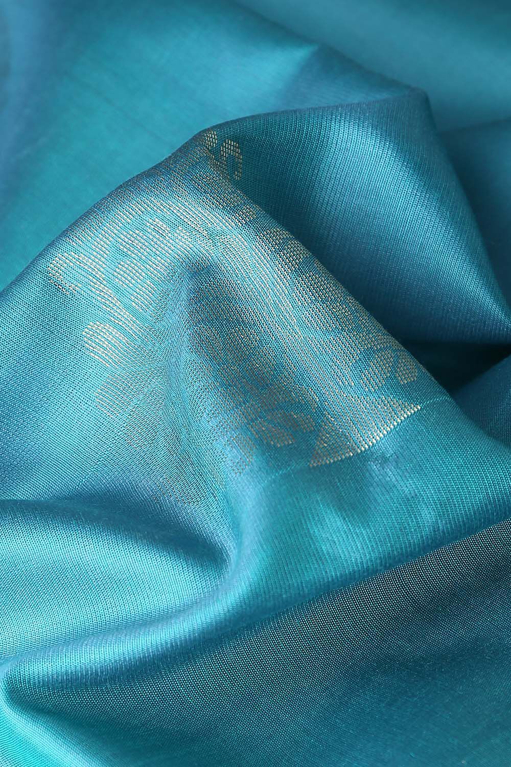 Blue Pure Silk Tencel South Saree image number null