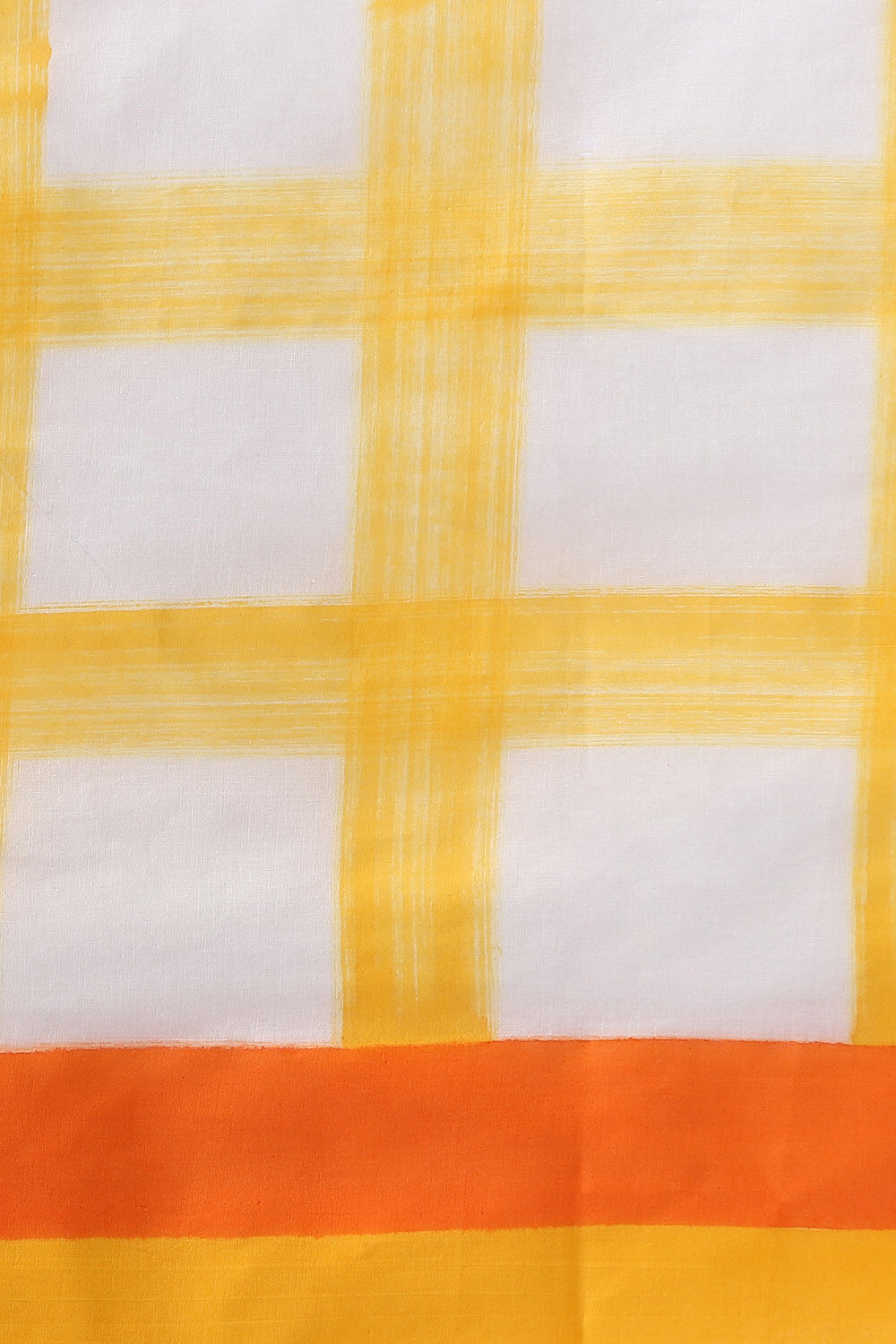 Yellow Pure Cotton Printed Saree image number null
