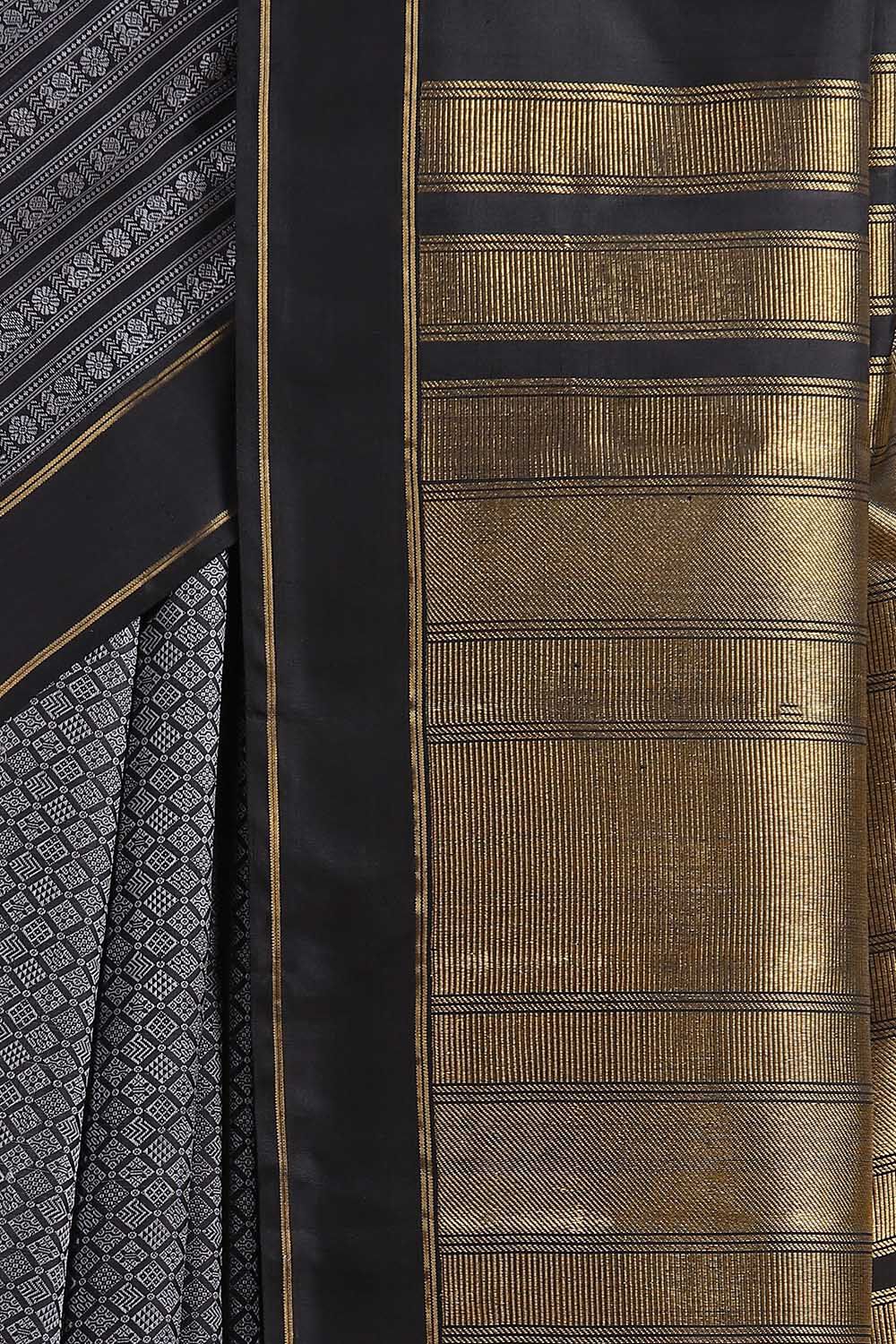 Black Pure Silk Kanjivaram Saree image number null