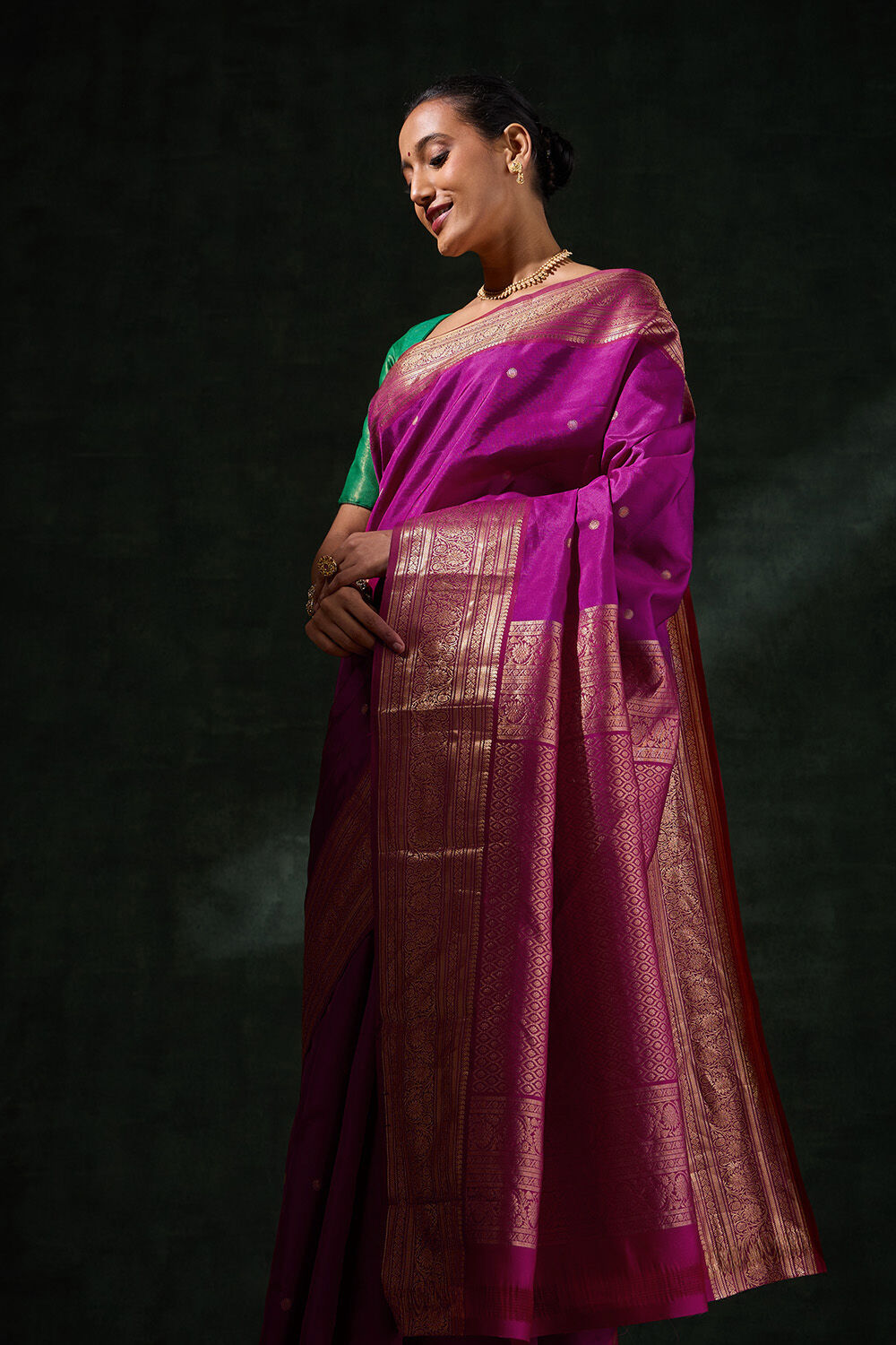Pink Woven Silk Viscose Saree image number null