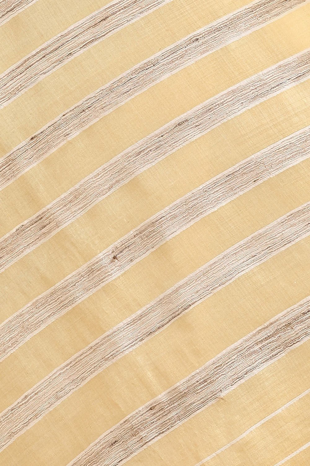 Light Pure Yellow Tussar Woven Saree image number null