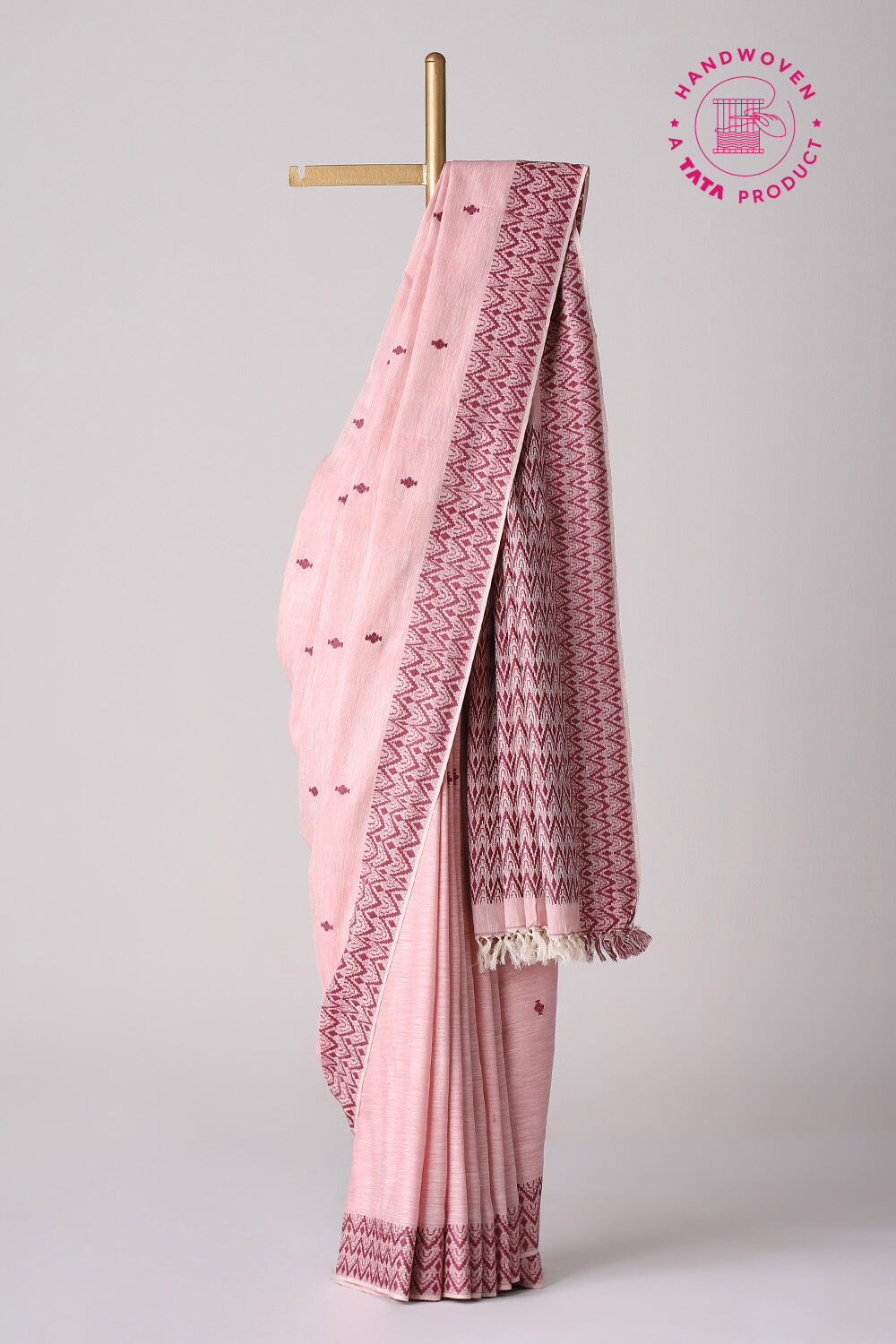 Light Pink Modal Eri Assam Saree image number null