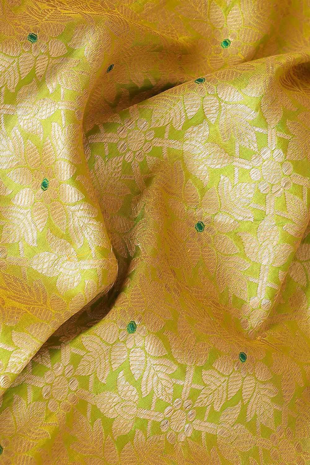 Light Green Pure Silk Banarasi Brocade Saree image number null